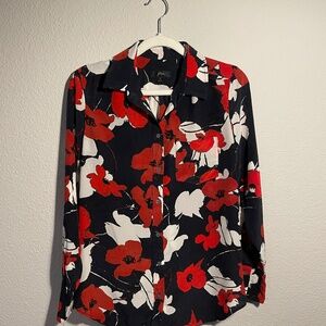 J. Crew floral blouse